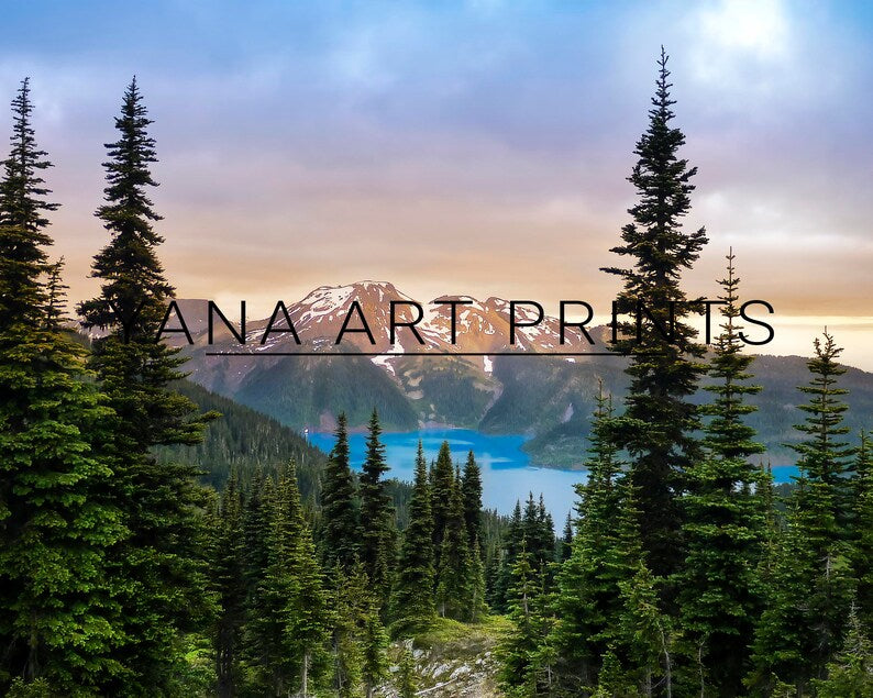 Tranquil Nature Serenity: Garibaldi Lake Nature Wall Art