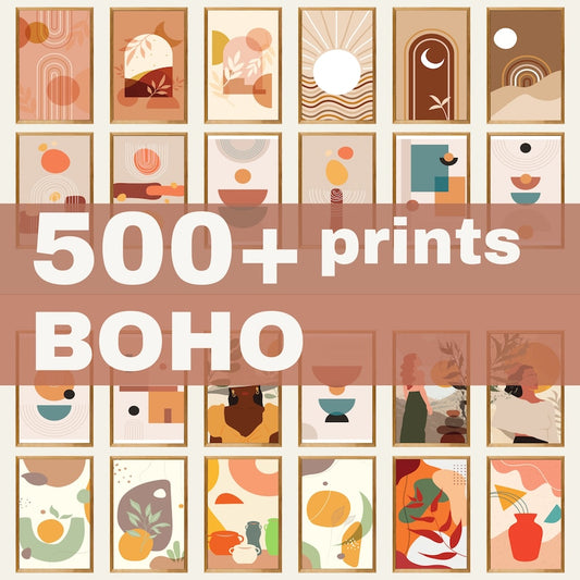 Boho Wall Art Mega Bundle: 500+ Prints for a Stunning Home Decor