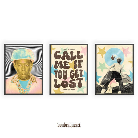 Tyler, The Creator Poster Trio: "Call Me If You Get Lost" Wall Decor